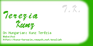 terezia kunz business card