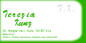 terezia kunz business card